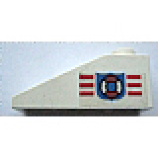 Slope 33 3 x 1 with Coast Guard Pattern on Left Side (Sticker) - Set 6338