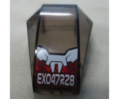 Windscreen 6 x 4 x 2 Wedge Curved with 'EXO47R28' Pattern (Sticker) - Set 8111