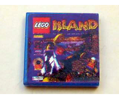 Tile 2 x 2 with LEGO Island Game Pattern (Sticker) - Set 3142