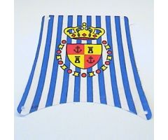 Cloth Sail Main with Blue Stripes and Crown Shield Pattern