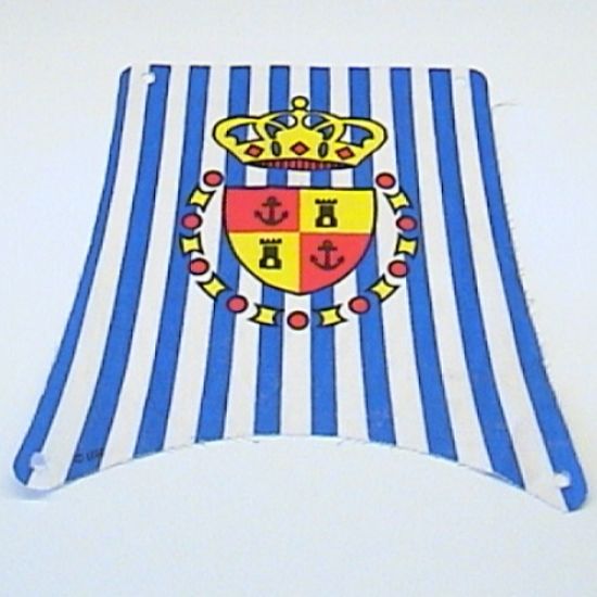 Cloth Sail Main with Blue Stripes and Crown Shield Pattern