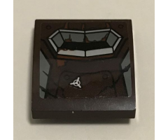 Slope, Curved 2 x 2 with Metal Plates, Engine Exhaust, Rivets, Scratches and White Target Pattern (Sticker) - Set 70228