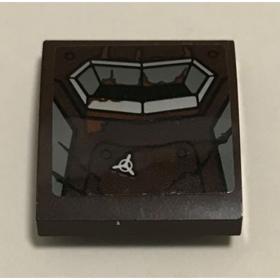 Slope, Curved 2 x 2 with Metal Plates, Engine Exhaust, Rivets, Scratches and White Target Pattern (Sticker) - Set 70228