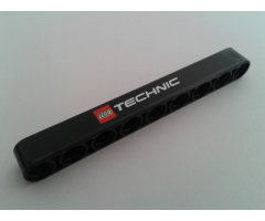 Technic, Liftarm 1 x 9 Thick with LEGO TECHNIC Logo Pattern (Sticker) - Set 8292