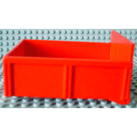 Duplo, Vehicle Trailer Bed with 8 Studs without Back Sill with Hatch