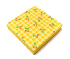Foam Scala, 7 x 7 Cloth Top Checkered with Cherries Pattern