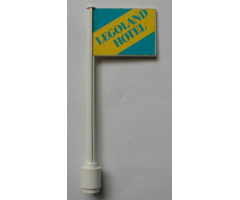Flag on Flagpole, Straight with 'Legoland HOTEL' Original Pattern (Sticker) - Set 6390