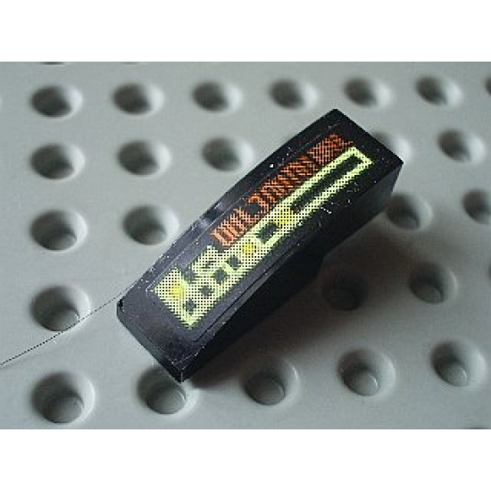 Slope, Curved 3 x 1 with Light Bars and Alien Characters Pattern Model Left Side (Sticker) - Set 7647
