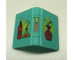 Minifigure, Utensil Book 2 x 3 with Red and Yellow Bottles, Flasks and Sparkles Pattern