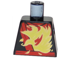 Torso Ninja Robe with Red Belt and Sash and Spinjitzu Fire Burst Pattern