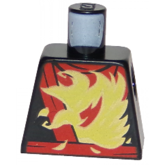 Torso Ninja Robe with Red Belt and Sash and Spinjitzu Fire Burst Pattern