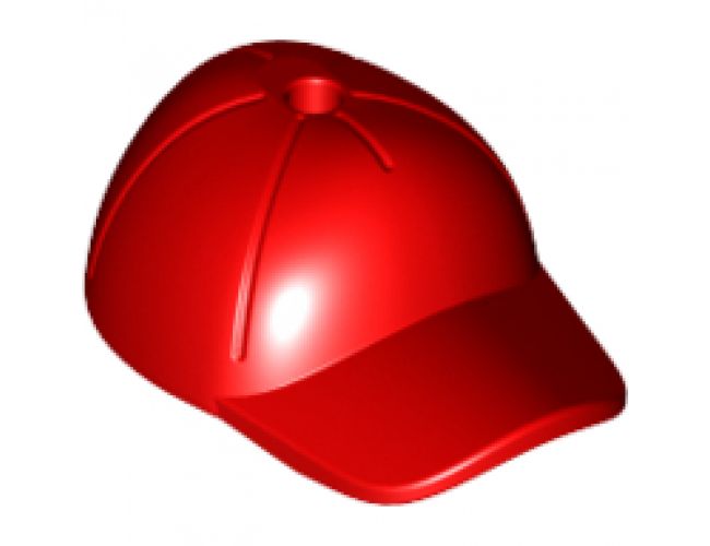 Minifigure, Headgear Cap - Short Curved Bill with Seams and Hole on Top