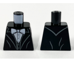 Torso Jacket with White Bow Tie, Shirt and Black Vest Pattern