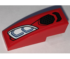 Slope, Curved 3 x 1 with Grille and Headlight Pattern Model Right Side (Sticker) - Set 76151
