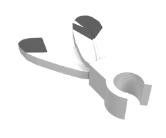 Minifigure, Headgear Accessory Plume Feathers with Clip and Black Tip Pattern