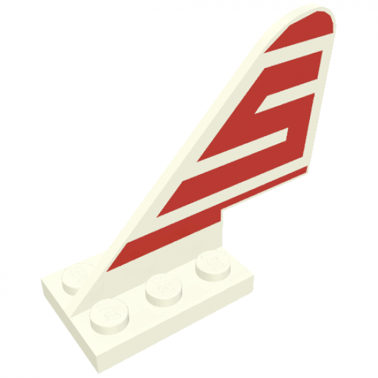 Tail with Rounded Top, Red S (Sterling) Pattern