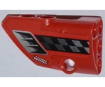 Technic, Panel Fairing # 1 Small Smooth Short, Side A with Air Intake, Checkered Stripe and 'FRAME WORK' Pattern (Sticker) - Set 42011