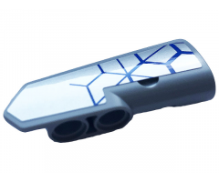 Technic, Panel Fairing #21 Very Small Smooth, Side B with Silver and Blue Race Pattern (Sticker) - Set 42123