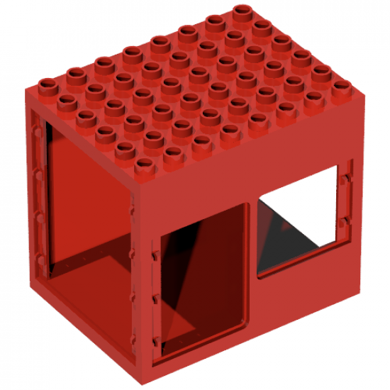 Duplo, Building 6 x 8 x 6 Drive Through with Door and Window Openings