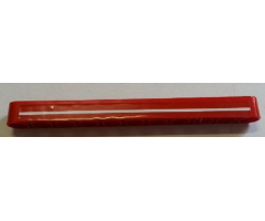 Technic, Liftarm 1 x 11 Thick with White Line on Red Background Pattern (Sticker) - Set 8258