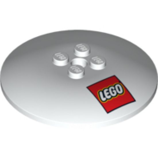 Dish 6 x 6 Inverted (Radar) - Solid Studs with LEGO Logo Pattern