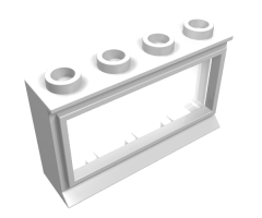Window 1 x 4 x 2 with Extended Lip, with Glass