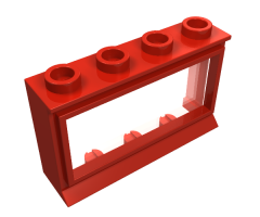 Window 1 x 4 x 2 with Extended Lip, with Glass