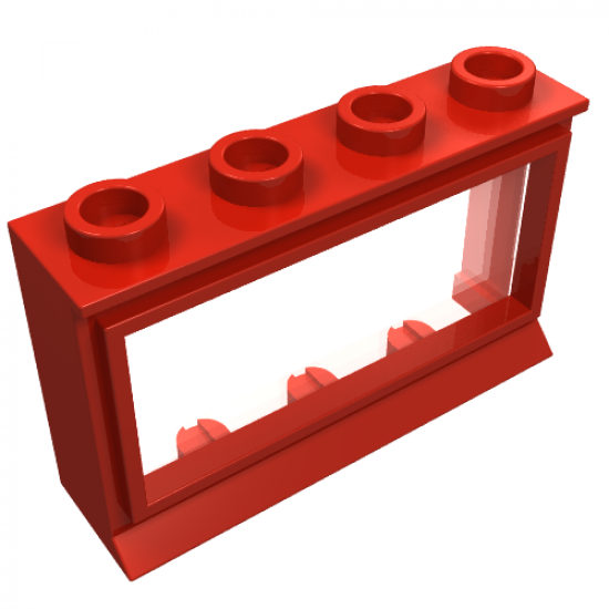 Window 1 x 4 x 2 with Extended Lip, with Glass