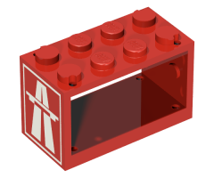 String Reel / Winch 2 x 4 x 2 Holder with Highway Pattern