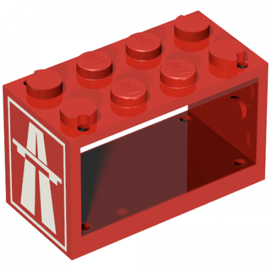 String Reel / Winch 2 x 4 x 2 Holder with Highway Pattern