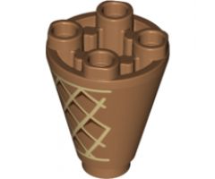 Cone 2 x 2 x 2 Inverted with Waffle Pattern