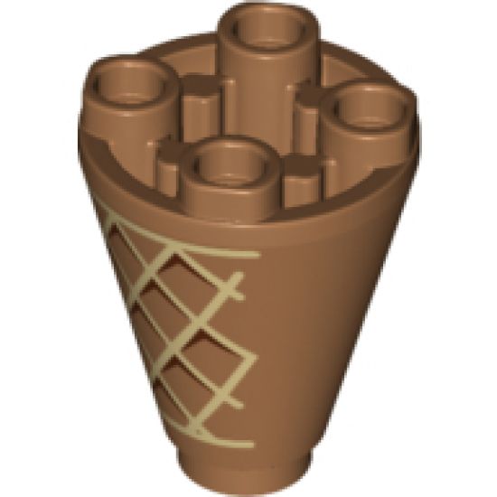 Cone 2 x 2 x 2 Inverted with Waffle Pattern