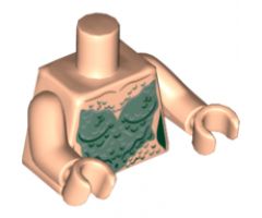 Torso PotC Mermaid Sand Green Scales Pattern / Light Nougat Arms / Light Nougat Hands