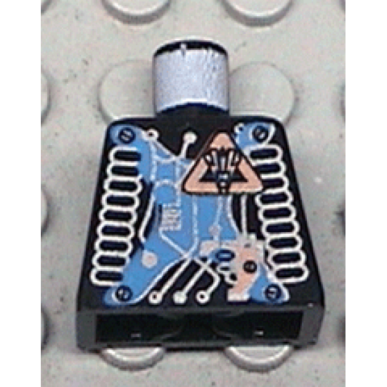 Torso Space Insectoids Blue X with Hose on Sides Pattern