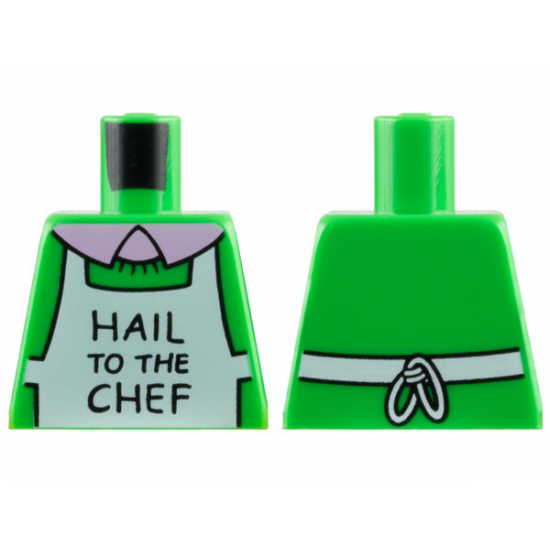 Torso Simpsons Sweater with Collar and 'HAIL TO THE CHEF' White Apron Pattern
