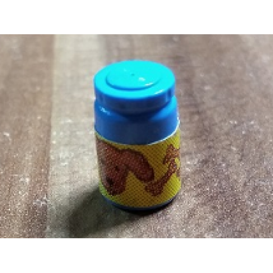 Scala Accessories Jar Jam / Jelly, Label with Brown Dog Face and Bones Pattern (Sticker) - Set 3110