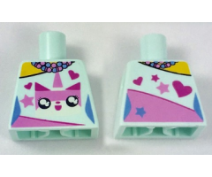 Torso Female Outline Dress with Pink Unikitty, Hearts, Stars and Beaded Necklace Pattern