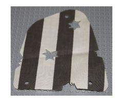 Cloth Sail 3 with Dark Gray Stripes Pattern, Damage Cutouts