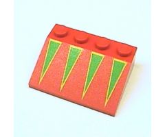 Slope 33 3 x 4 with Green Triangles with Yellow Borders Pattern