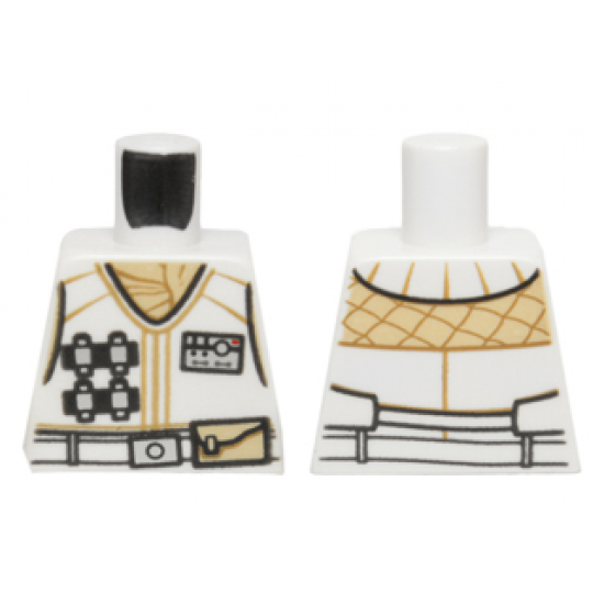 Torso SW Hoth Rebel Vest with ID Badge and Utility Belt and Tan Scarf Pattern