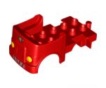 Duplo, Vehicle Car Body Truck with Reverse Fire Logo Pattern and Headlights on Front (Fits over Car Base 2 x 4)
