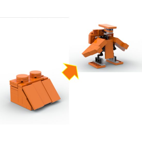 2x2 Slope Brickformer (Orange)