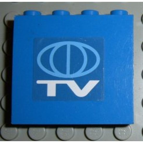 Panel 1 x 4 x 3 with TV Globe Logo Pattern (Sticker) - Set 6553