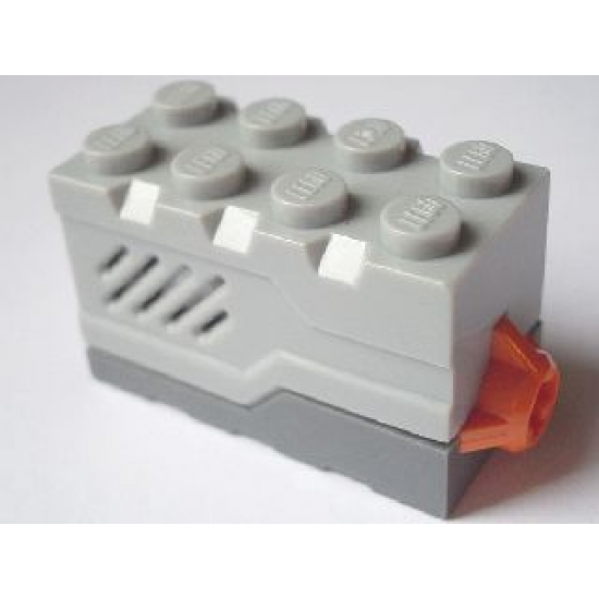 Electric, Sound Brick 2 x 4 x 2 with Light Bluish Gray Top and Roaring Animal Sound
