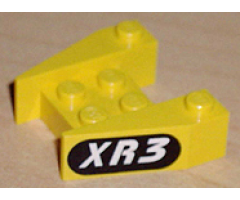 Wedge 3 x 4 without Stud Notches with 'XR3' Pattern on Both Sides (Stickers) - Set 1782
