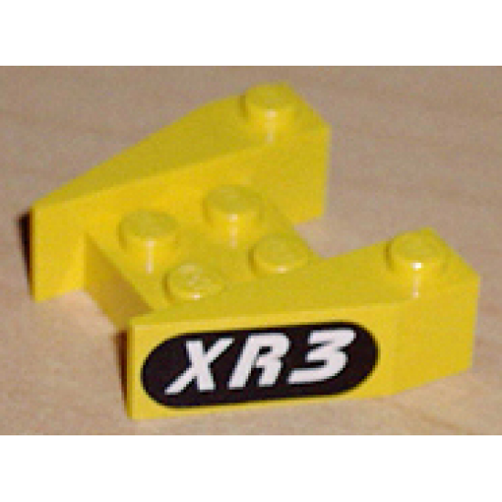 Wedge 3 x 4 without Stud Notches with 'XR3' Pattern on Both Sides (Stickers) - Set 1782