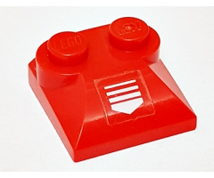 Slope, Curved 2 x 2 x 2/3 with Two Studs and Curved Sides with White Arrow Pattern (Sticker) - Set 7701