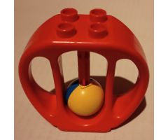 Duplo Rattle Oval with Blue/Yellow Wheel