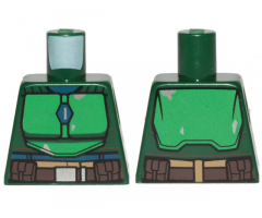 Torso SW Armor Green Plates and Dark Brown Belt Pattern (Mandalorian)