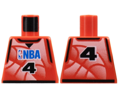 Torso NBA Player Number 4 Pattern